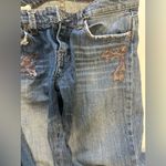 Vintage American Eagle Embelished Straight Leg Jeans Stretch Bohemian Blue Size 4 Photo 9