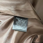 Blu Pepper  Brown Faux Leather Jacket Shearling Sherpa Lined Button Front Size S Photo 4