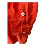 Faherty  Laguna Linen Relaxed Shirt Poppy Red Coastal Beach Womens XS Oversized Photo 4
