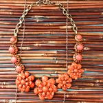 J.Crew  Orange Beaded Necklace Photo 5