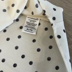 Pleione  Women's Cream & Gray Polka Dot Sleeveless Blouse Size XL Photo 2