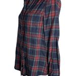 Aeropostale Boyfriend Fit Flannel Shirt M Blue Plaid Button Up Chest Pocket Photo 2