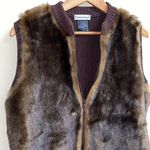Parkhurst Faux Fur Vest Size Large Brown Photo 10