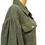 ASOS Design Corduroy Oversized Long Sleeve Shirt Dress Olive Green Womens 14 Photo 9