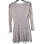 Gianni Bini  Lace Overlay Fit and Flare Ivory Cream midi mini long sleeve dress Photo 5