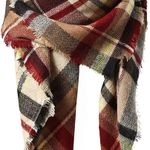 Women's Fall Winter Scarf Classic Tassel Plaid Scarf Warm Soft Chunky Large Blanket Wrap Shawl Scarves Photo 0