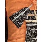 Apt. 9  Women's Dress M Brown Beige 3/4 Sleeve Checked Square Neckline Gathered Photo 10