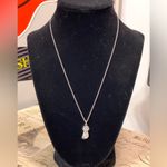 Rhinestone Cat Necklace Silver Photo 1