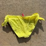 Victoria's Secret Victoria’s Secret Highlighter Yellow Neon Crochet Side Tie Bikini Bottoms SMALL Photo 3
