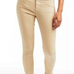 Tractr Camel Tan Khaki Mona High Rise Slim Ankle Fray Jeans 00/24 Photo 0