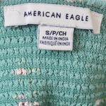American Eagle  Pastel Green Floral Flowy Elastic Shorts Pockets Small Petite Photo 4