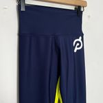 Peloton NWT - Contrast Rib Legging Navy Neon Athletic Gym Training Running Yoga Photo 2