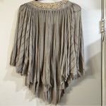 Free People Star Gazer Lily Poncho Sheer Gauzy Beaded Embroidery Lace Sheer S Photo 2