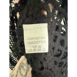 India Boutique Black Crochet Woven Vest With Bottom Fringe Size undefined Photo 4