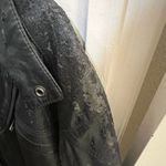 Perry Ellis Men’s Black Faux Leather Hooded Moto Jacket Photo 2