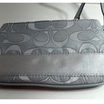 Coach Signature Gray Wristlet Pouch with mini hang tag 7”x4.5” Photo 7