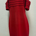 Hugo Buscati  Striking Red off the Shoulder Mini Dress Size Largr Photo 0
