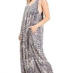 Love stitch casual T back maxi dress with pockets leopard print Photo 0