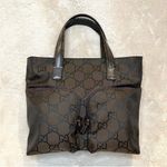 Guccissima Brown Nylon Metallic Mini Tote Photo 2