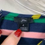 J.Crew Striped Navy/Pink/Green Long Sleeve Midi Dress Photo 2