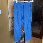 Madewell Shorewalk Cover-Up Blue Linen Blend Pants Size Medium Photo 4