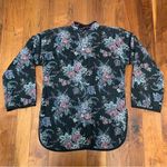 Mandarin Style Quilted Floral Jacket Size M Photo 6