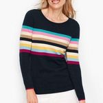 Talbots  Women's Multicolor Stripe Crewneck Sweater Medium Petite Long Sleeve Photo 0