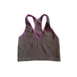 Free People  Movement Brown Purple Ribbed Racerback Bra Size Small Photo 1