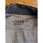 Gap 1969 Dark Wash Denim Jacket Medium Classic Zip Front Jean Trucker Photo 2