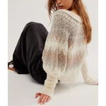 Free People Wool Fair Isle Puff Sleeve Sweater Home For the Holidays Large Photo 5