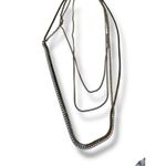 Lot of 4 Silvertone Chain Necklaces Assorted Lengths Silver Photo 1