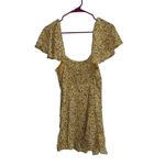 Oh Polly Princess Polly Floral Mini Dress Tie Front Flutter Sleeve Smocked Yellow‎ Size 6 Photo 2