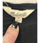 Madewell Shirt Size Small Black Tan Split Hem V-Neck Tee Top Blouse Viscose Soft Photo 3