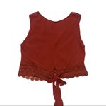 Self Esteem Rusty Sleeveless Lace Baby Crop Tee Photo 10