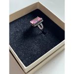 Sterling Silver Size 7 Fashion Zircon 925  Princess Cut Ring Photo 2