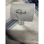 Rails  Shirt Small Hunter Plaid Flannel Button Up White Blue Coal Coastal Cozy Photo 5
