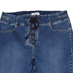 We The Free Free People Curvy High Rise Lace Up Skinny Jeans Jegging Blue 35x29 Photo 2