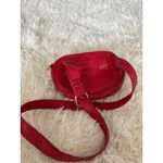 Bebe  Los Angeles Red Quilted Chevron Belt Bag Crossbody Fashion Purse‎ Photo 3