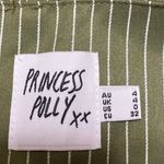 Princess Polly Womens Green Striped Pleated High Rise Mini A-Line Flared Skirt 0 Photo 3