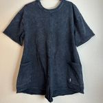 Free People NEW! $60 Movement Size M HOT SHOT TEE ROMPER ONESIE Washed Black Photo 1