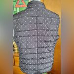 Colebrook Essentials Vest Puffer Vest Quilted Black&White Polka Dot Womens L Black Size L Photo 4