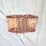 Pilcro pink rainbow multi smocked tube top Photo 8