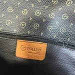 Vintage Pollini Monogram Leather Stylish Designer Satchel Briefcase‎ Bag Italian Photo 5