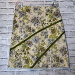 Cream Asymmetrical cotton knee length‎ Skirt for Casual Wear lightweight size 11 Green Photo 0