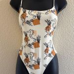 Madewell  Second Wave Spaghetti-Strap One-Piece Swimsuit in Seahorse Sketch Photo 2