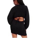 Good American Pleated mini Black Dress(Size 1/2, S/M) Photo 1