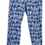 Lilly Pulitzer  Blue Elephant Print Slim Fit Chino Pants 2 Preppy Slacks Womens Photo 0