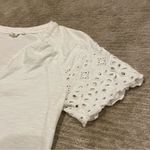 FatFace White Eyelet Lace Tie-Front Top | Size 4 Photo 1