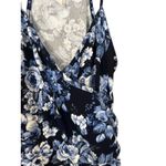 Route 3 Blue Multi Color Floral Sleeveless One Piece Romper Women Sz Sm Photo 3