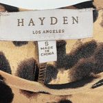 Hayden  Los Angeles leopard print maxi slip dress front slits silky lightweight S Photo 9